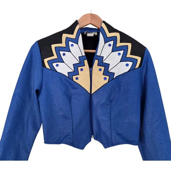 Vintage Women's - 1849 Authentic Ranchwear Western Blue Show Jacket, Size XS - Picture 2 of 9